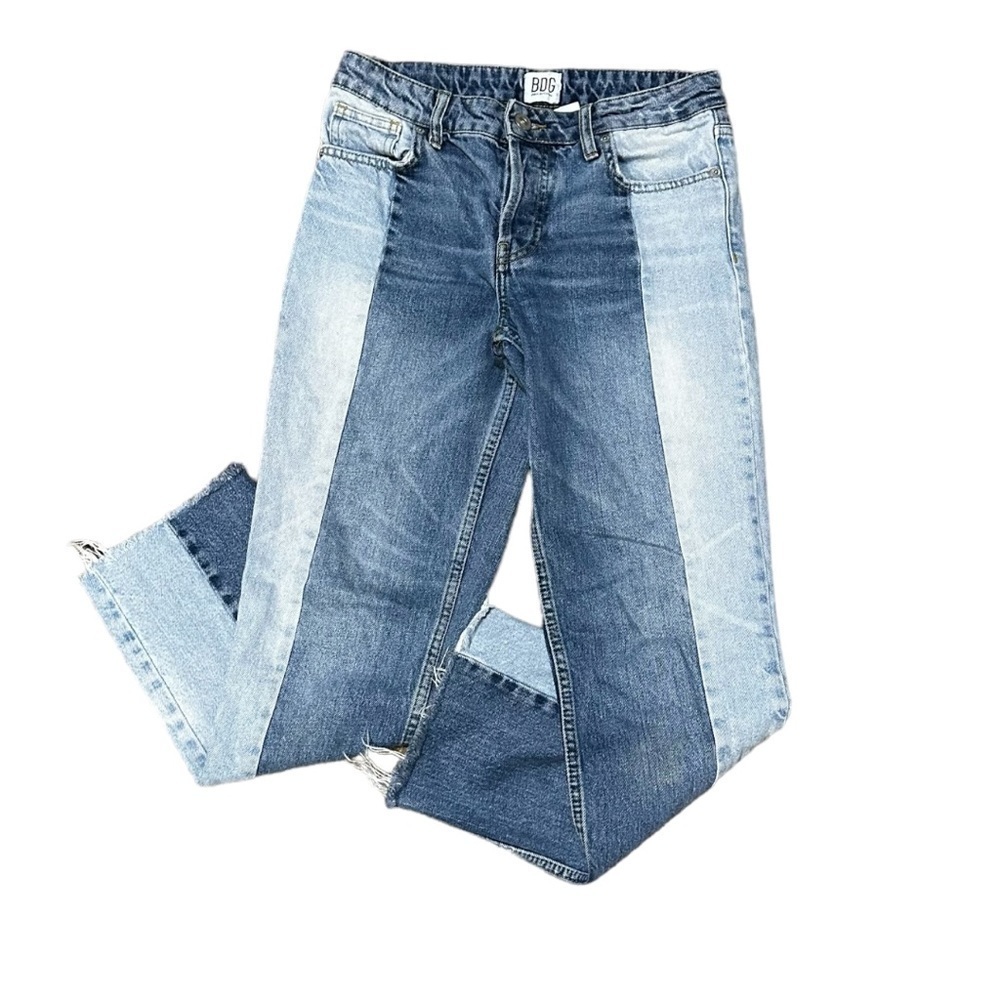 Urban Outfitters BDG Two Tone Denim Jessye Straight Leg Jeans Size 26